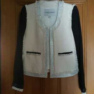 Boston Proper Black and white Blazer